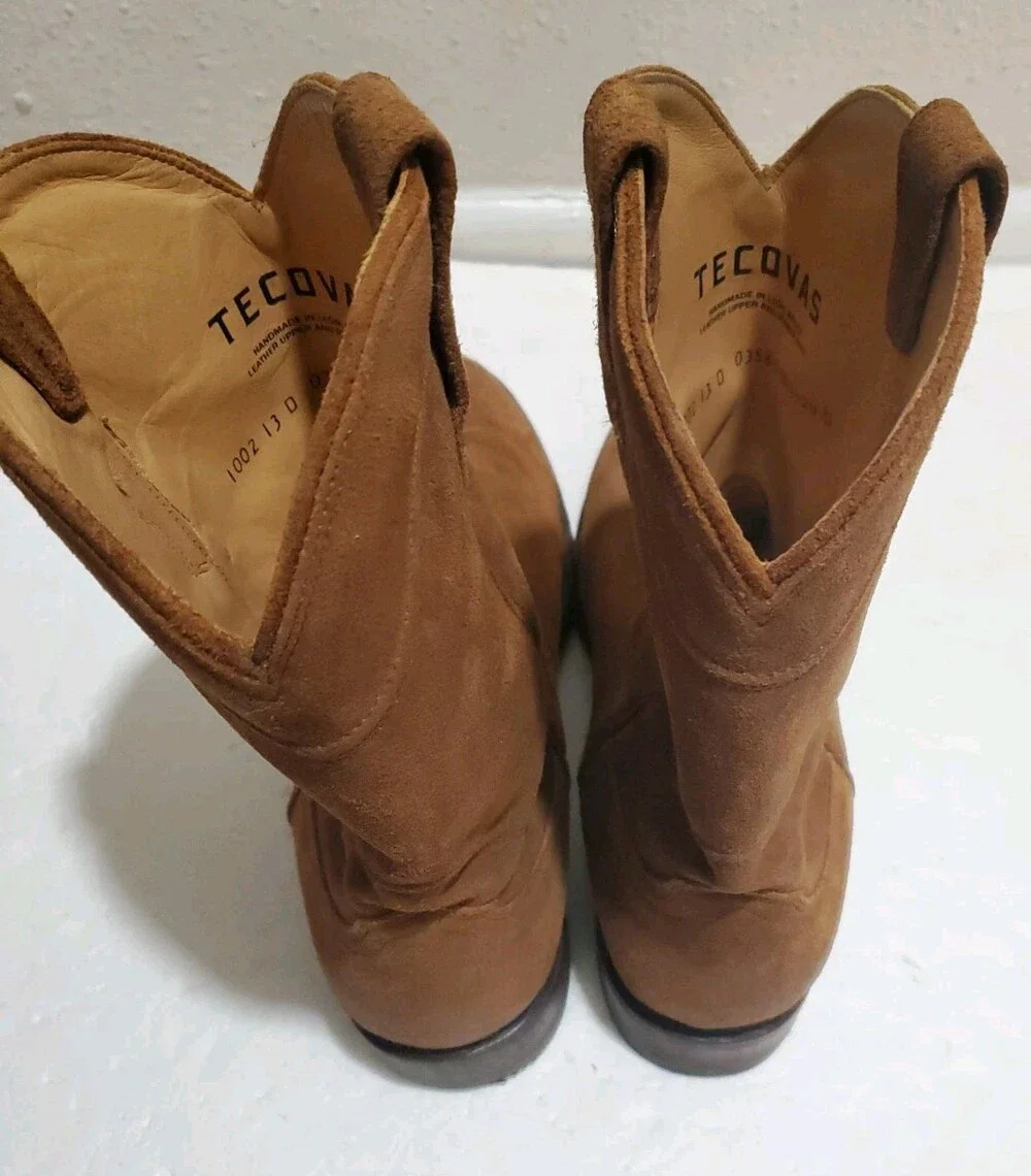 Tecovas The Shane Suede Roper Boots Mens Size 13 D Honey Brown Suede Western